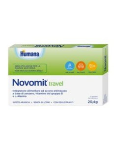 NOVOMIT TRAVEL 12 GOMME DA MASTICARE GUSTO ARANCIA