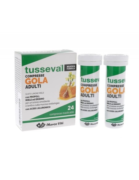 TUSSEVAL GOLA ADULTI 24 COMPRESSE MASTICABILI LIMONE E MIELE