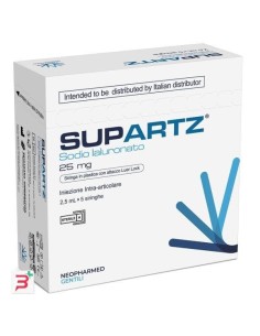 SIRINGA PRERIEMPITA INTRA-ARTICOLARE SUPARTZ ACIDO IALURONICO 25 MG 2,5 ML 5 PEZZI