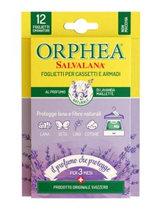 ORPHEA SALVALANA FOGLIETTI CASSETTI ARMADI PROFUMO LAVANDA MAILLETTE DISPLAY 12 PEZZI