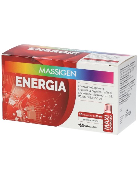 MASSIGEN ENERGIA 10 FLACONI DA 25 ML