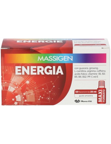 MASSIGEN ENERGIA 10 FLACONI DA 25 ML