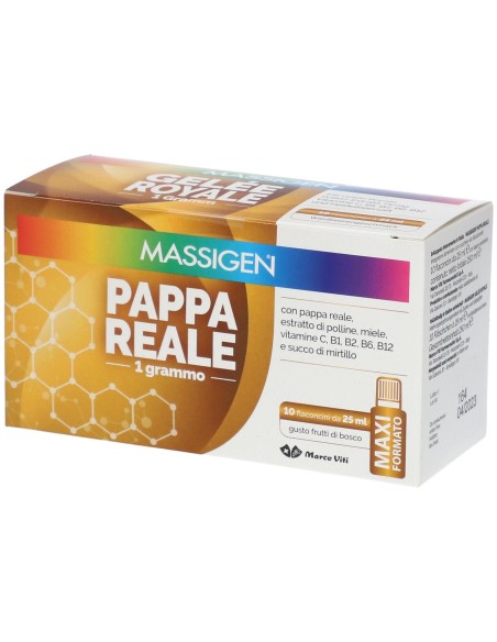 MASSIGEN PAPPA REALE 10 FLACONI DA 25 ML