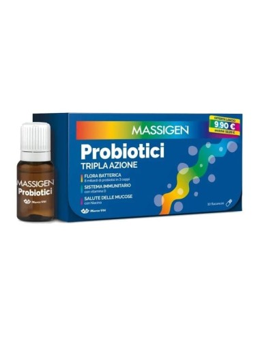 MASSIGEN PROBIOTICI 10 FLACONCINI X 8 ML PREZZO PIENO