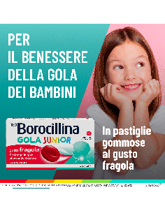 NEOBOROCILLINA GOLA JUNIOR 15 PASTIGLIE GUSTO FRAGOLA 2