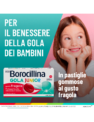 NEOBOROCILLINA GOLA JUNIOR 15 PASTIGLIE GUSTO FRAGOLA