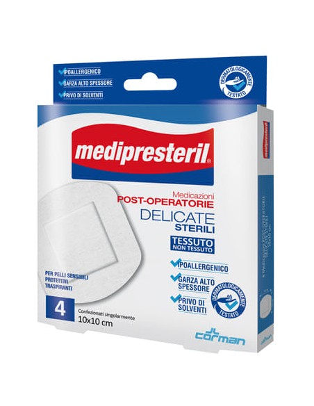 MEDICAZIONE POST OPERATORIA MEDIPRESTERIL DELICATA TNT 10X10CM 5 PEZZI