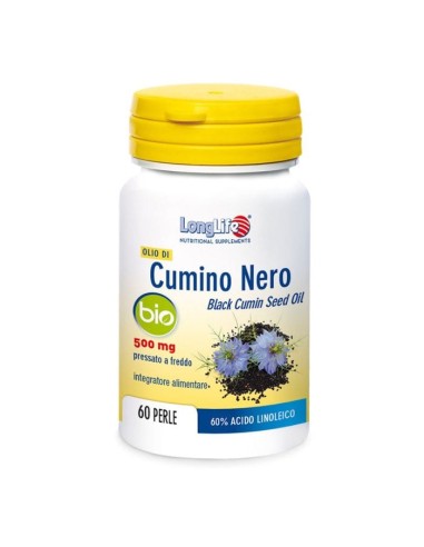 LONGLIFE OLIO DI CUMINO NERO BIO 60 PERLE IN GELATINA