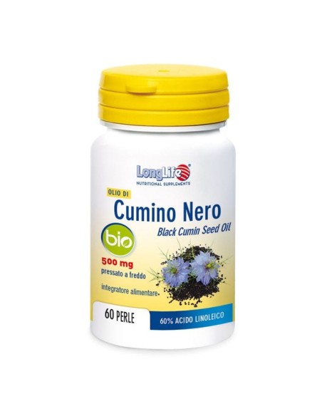 LONGLIFE OLIO DI CUMINO NERO BIO 60 PERLE IN GELATINA