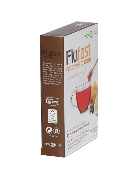 APIX PROPOLI FLUFAST RESPIRO ARANCIA 9 BUSTE BIOSLINE
