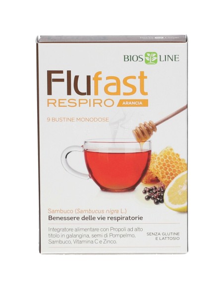 APIX PROPOLI FLUFAST RESPIRO ARANCIA 9 BUSTE BIOSLINE