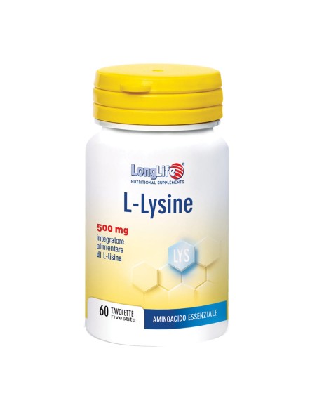 LONGLIFE L-LYSINE 500MG 60 TAVOLETTE RIVESTITE DA 860 MG