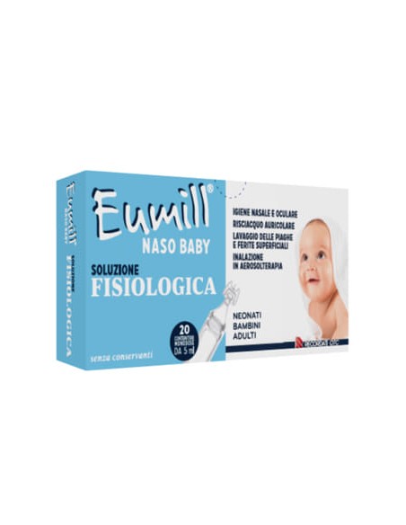 EUMILL NASO BABY SOLUZIONE FISIOLOGICA 20 CONTENITORI MONODOSE 5 ML