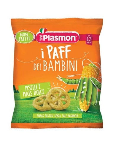 PLASMON DRY SNACK PAFF PISELLI-MAIS 15 G
