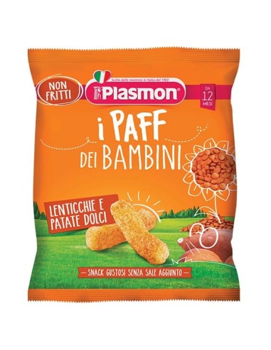 PLASMON DRY SNACK PAFF LENTICCHIE-PATATA DOLCE 15 G