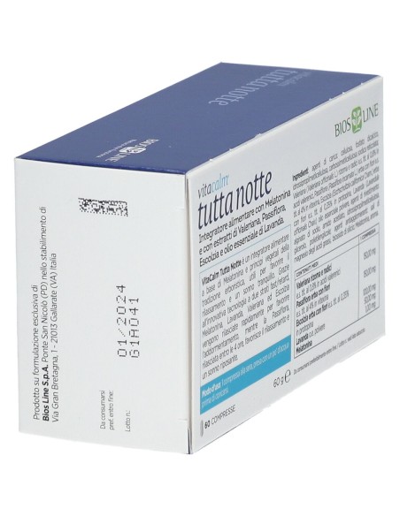 VITACALM TUTTA NOTTE CON MELATONINA 60 COMPRESSE