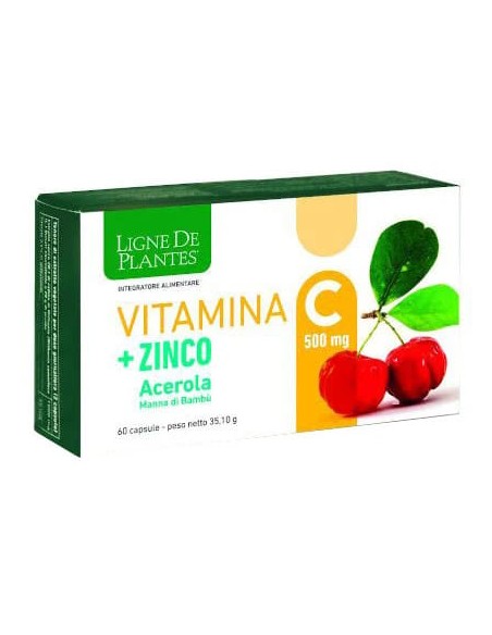 LIGNE DE PLANTES VITAMINA C 500 MG + ZINCO ACEROLA E MANNA DI BAMBU' 60 CAPSULE