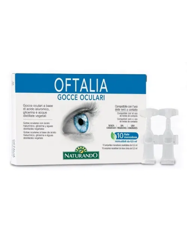 GOCCE OCULARI MONODOSE OFTALIA 2 STRIP DA 5 FIALE DA 0,5 ML