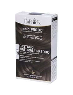 EUPHIDRA COLORPRO XD 407 CASTANO NATURALE F COLORE + ATTIVANTE + BALSAMO + CUFFIA + GUANTI
