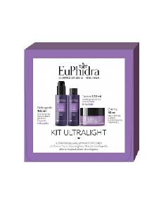 EUPHIDRA ULTRALIGHT KIT ULTRALIGHT CREMA RICCA NIACINAMIDE 50 ML + DETERGENTE NIACINAMIDE 100 ML + TONICO ACIDO GLICOLICO 100 ML