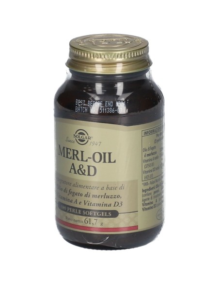 MERL OIL A&D 100 PERLE SOFTGEL