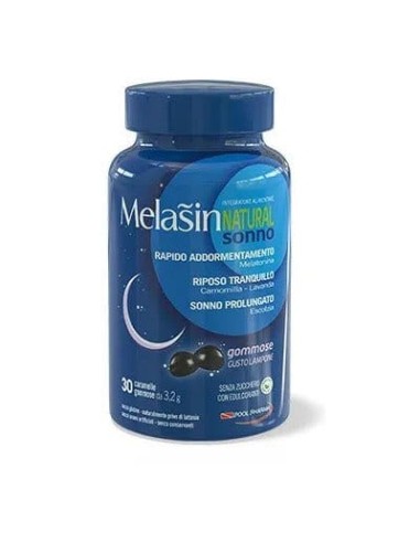 MELASIN NATURAL SONNO 1MG 30 CARAMELLE GOMMOSE GUSTO LAMPONE