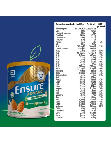 ENSURE ADVANCE BASE VEGETALE 400 G