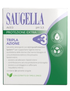 SAUGELLA ACTI3 SALVIETTINE 10 PEZZI