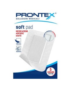 MEDICAZIONE ADESIVA STERILE PRONTEX SOFT PAD 10X15 CM 5 PEZZI