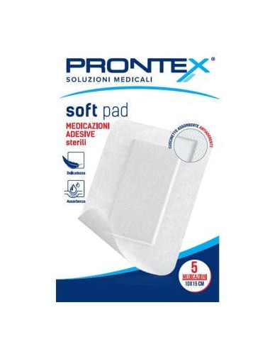 MEDICAZIONE ADESIVA STERILE PRONTEX SOFT PAD 10X15 CM 5 PEZZI