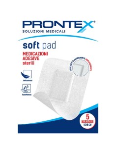 MEDICAZIONE ADESIVA STERILE PRONTEX SOFT PAD 10X6 CM 5 PEZZI