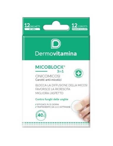 MICOBLOCK ONICOMICOSI PATCH CEROTTO ANTI MICOTICO 12 PEZZI