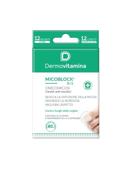 MICOBLOCK ONICOMICOSI PATCH CEROTTO ANTI MICOTICO 12 PEZZI