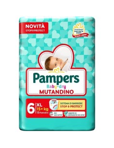 PAMPERS BABY DRY PANNOLINO MUTANDINA EXTRA LARGE SMALL PACK 13 PEZZI