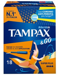 TAMPAX &GO SUPER PLUS 18 PEZZI