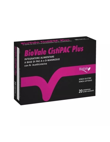 BIOVALE CISTIPAC PLUS 20 COMPRESSE ACIDO RESISTENTI 1,2 G