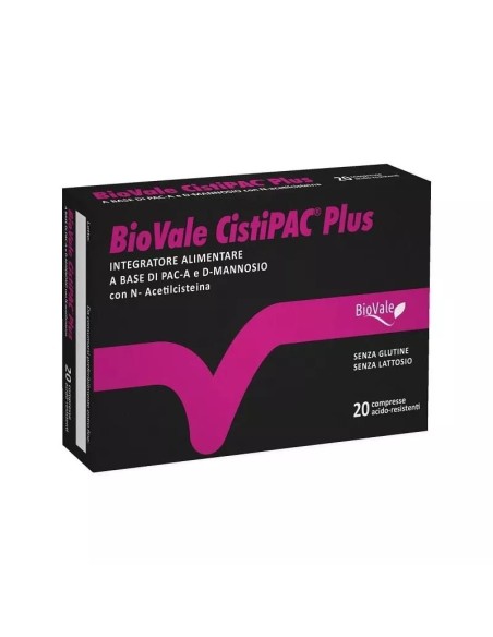 BIOVALE CISTIPAC PLUS 20 COMPRESSE ACIDO RESISTENTI 1,2 G