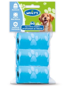 WIPETS EASY SACCHETTI IGIENICI PER ANIMALI 60 PEZZI