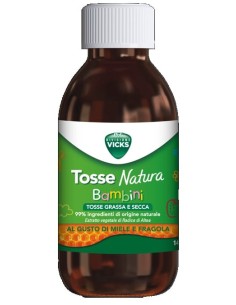 VICKS TOSSE NATURA BAMBINI TOSSE GRASSA E SECCA GUSTO MIELE E FRAGOLA 140 ML