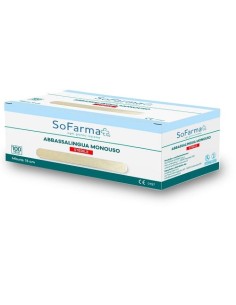 ABBASSALINGUA MONOUSO IN LEGNO STERILE 100 PEZZI SOFARMAPIU'