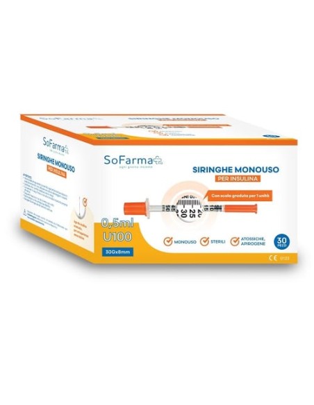 SIRINGA PER INSULINA 0,5 ML 30 PEZZI SOFARMAPIU'