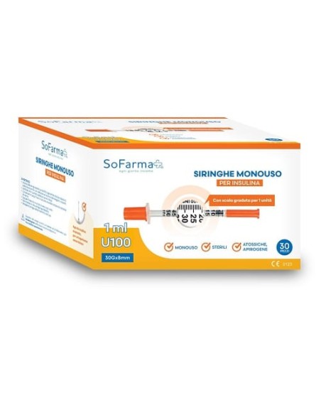 SIRINGA PER INSULINA 1 ML 30 PEZZI SOFARMAPIU'