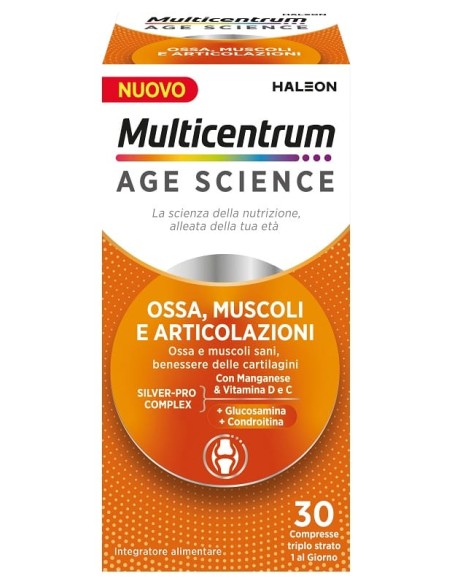 MULTICENTRUM AGE SCIENCE OSSA MUSCOLI ARTICOLAZIONI 30 COMPRESSE