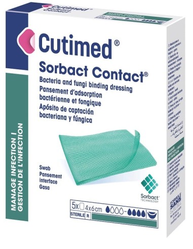 MEDICAZIONE IDROFOBICA CUTIMED SORBACT CONTACT 4X6 CM 5 PEZZI
