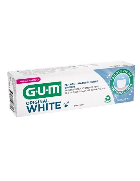 GUM ORIGINAL WHITE DENTIFRICIO SBIANCANTE 75 ML NUOVA FORMULA