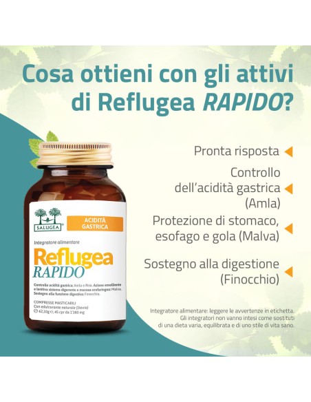 REFLUGEA RAPIDO SALUGEA 45 COMPRESSE MASTICABILI DA 1380 MG