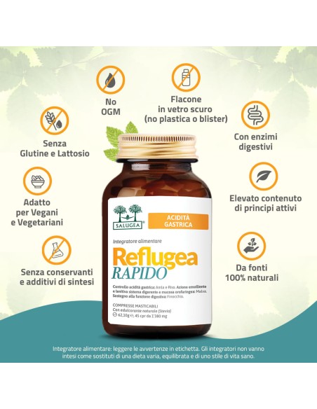 REFLUGEA RAPIDO SALUGEA 45 COMPRESSE MASTICABILI DA 1380 MG