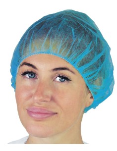 CUFFIA TONDA IN TNT POLIPROPILENE ELASTICO CIRCOLARE DIAMETRO 53 CM CODICE COLORE AZZURRO 100 PEZZI