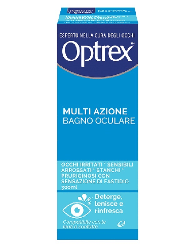 BAGNO OCULARE OPTREX MULTI AZIONE 300 ML + OCCHIERA FLESSIBILE