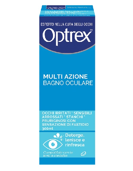 BAGNO OCULARE OPTREX MULTI AZIONE 300 ML + OCCHIERA FLESSIBILE
